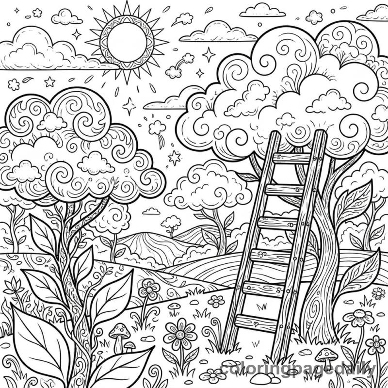 The Magical Cloud Garden - Colored reference example