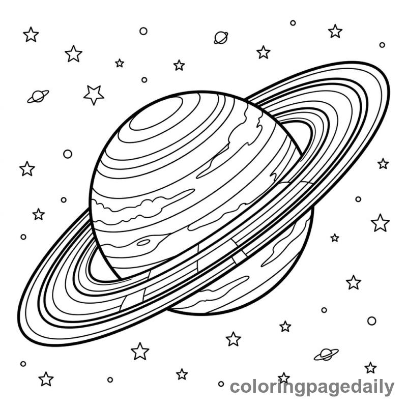 The Planet Saturn's Rings - Colored reference example