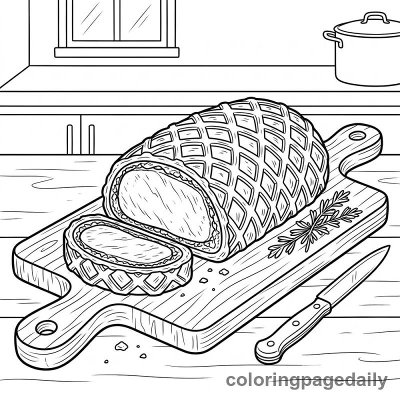 Traditional Beef Wellington - Colored reference example