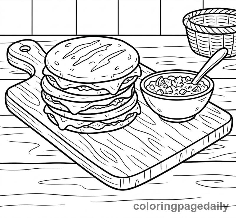 Traditional Colombian Arepas Board - Colored reference example