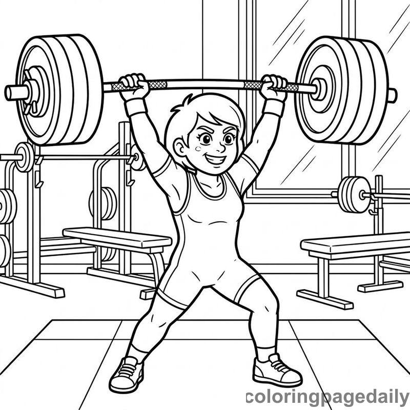 Triumphant Weightlifter - Colored reference example