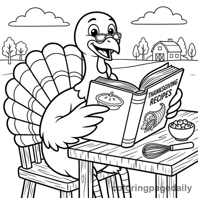 Turkey Reading Cookbook - Colored reference example