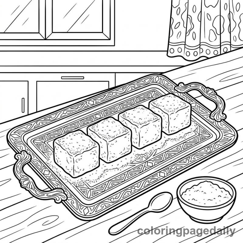 Turkish Delight Candy Tray - Colored reference example