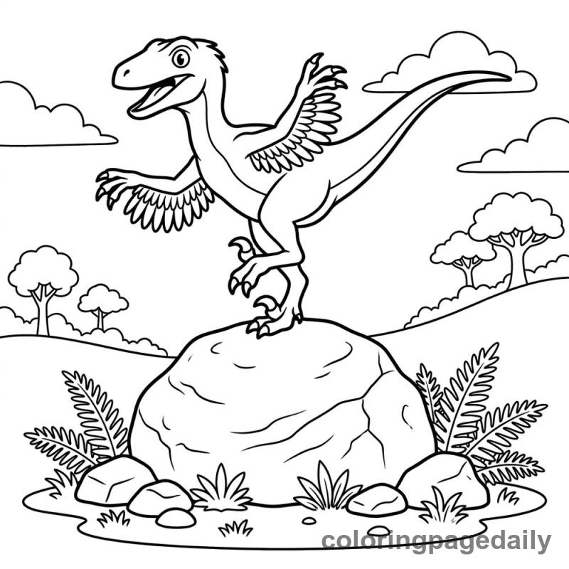 Velociraptor Balancing Act - Colored reference example