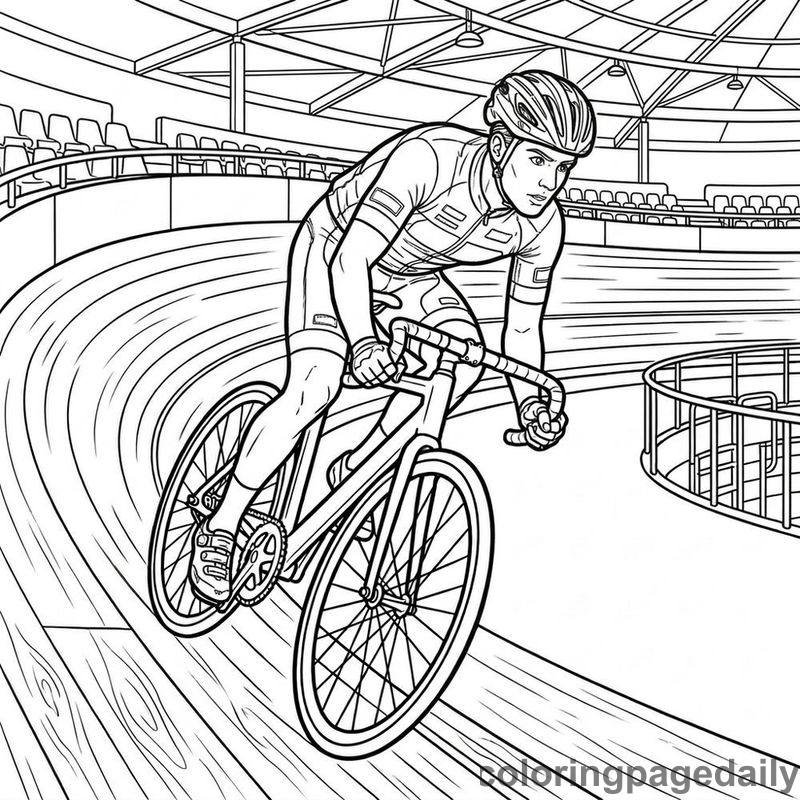Velodrome Track Cycling - Colored reference example