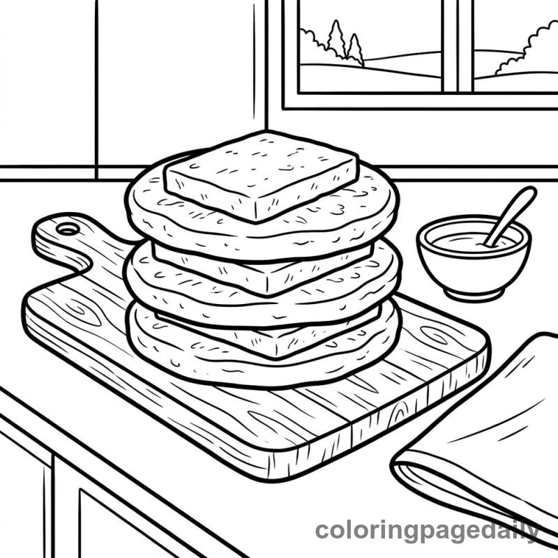 Venezuelan Cachapas On Board - Colored reference example