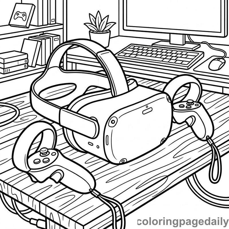 Virtual Reality Gaming Setup - Colored reference example