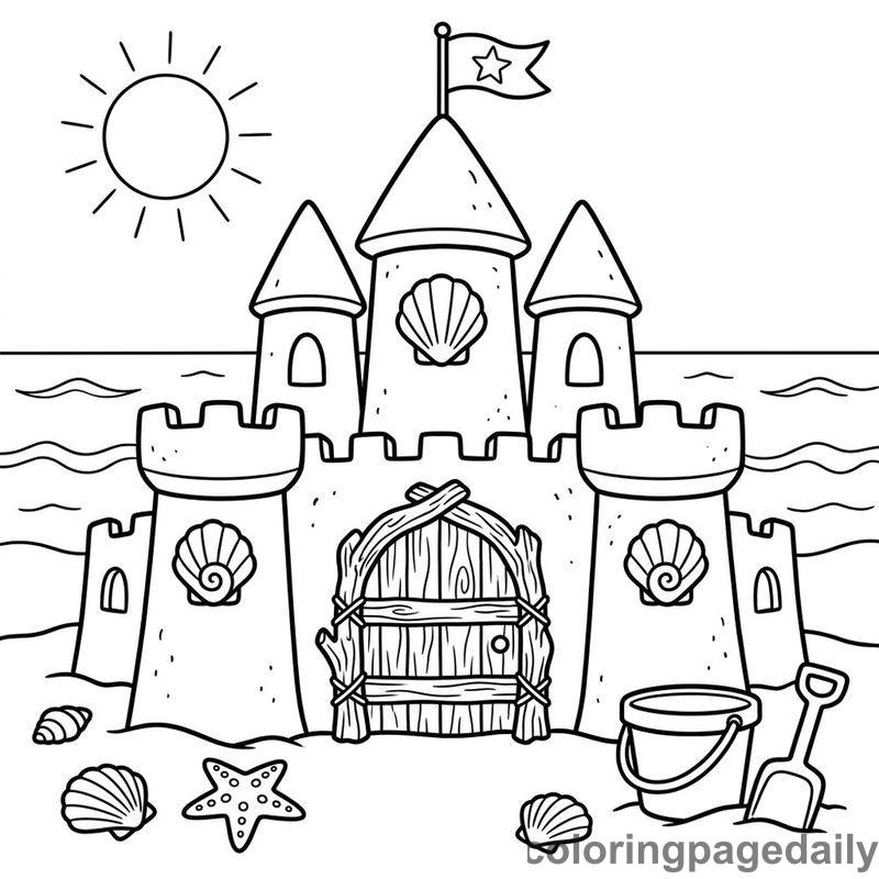 Whimsical Sandcastle House - Colored reference example