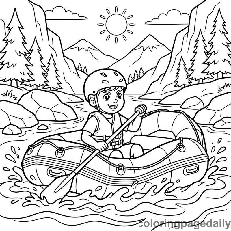 Whitewater Rafting Adventure - Colored reference example