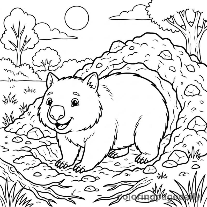Wombat's Big Dig - Colored reference example