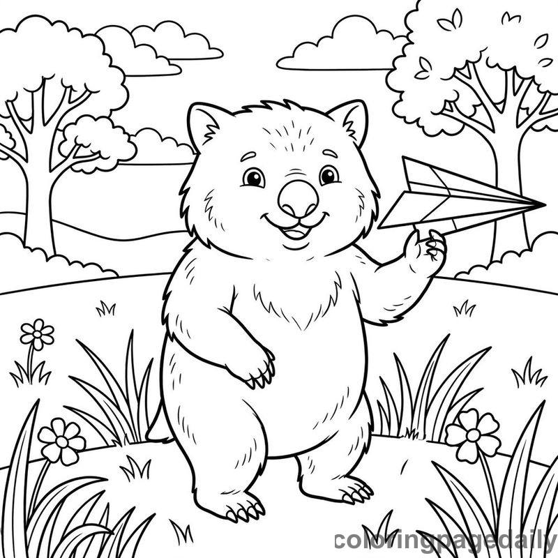 Wombat Paper Pilot - Colored reference example