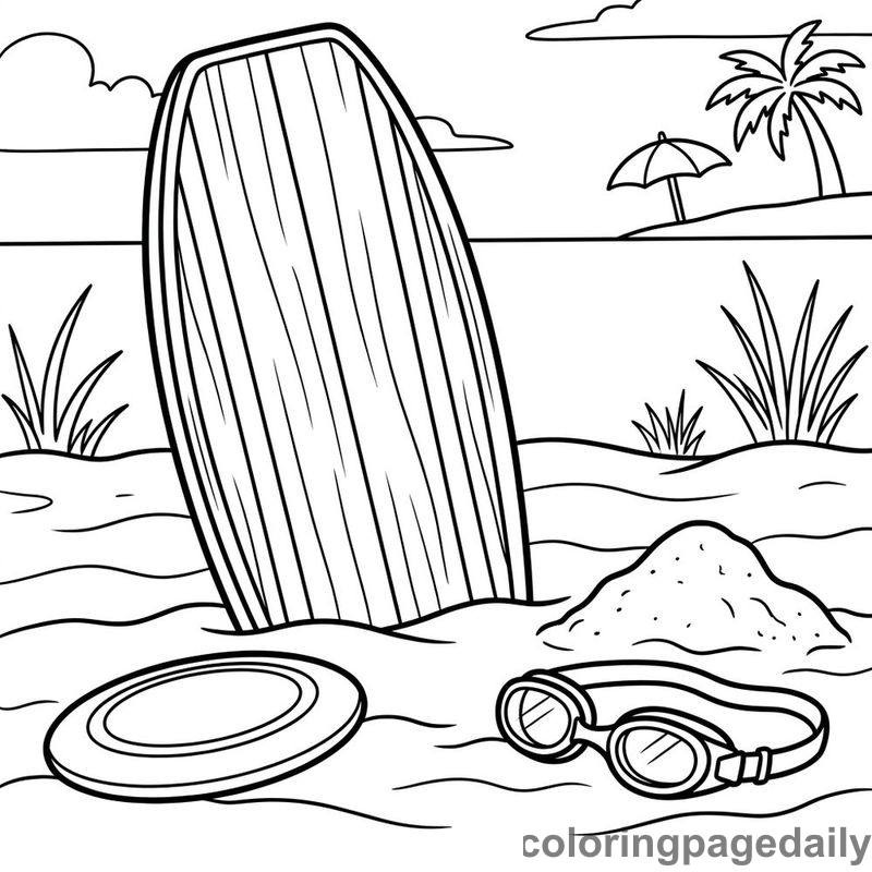 Wooden Boogie Board Sand - Colored reference example