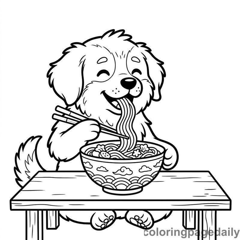 Zodiac Dog Noodle Feast - Colored reference example